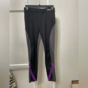 Grey and Purple Athletic Leggings